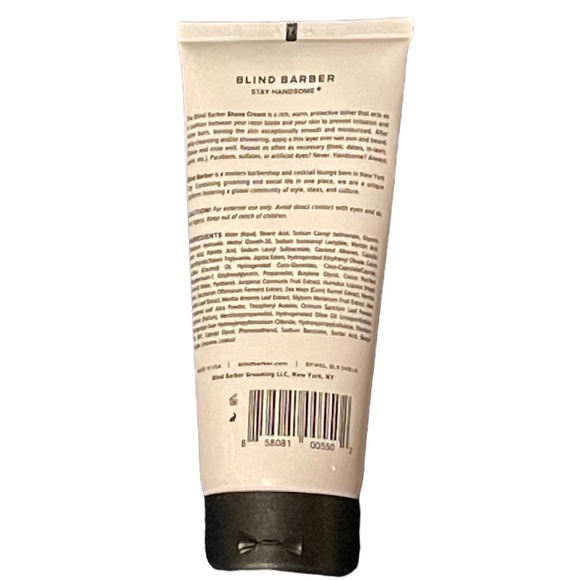 Blind Barber Shave Cream Watermint Gin - For All Skin Types - 3.2oz - New/Sealed - Picture 3 of 5
